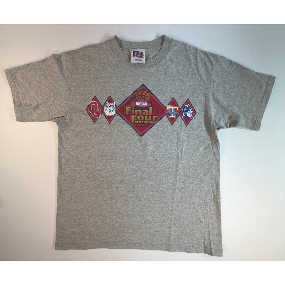 Vintage 2002 NCAA Womens Final Four San Antonio T-Shirt Sport Attack Gray Large